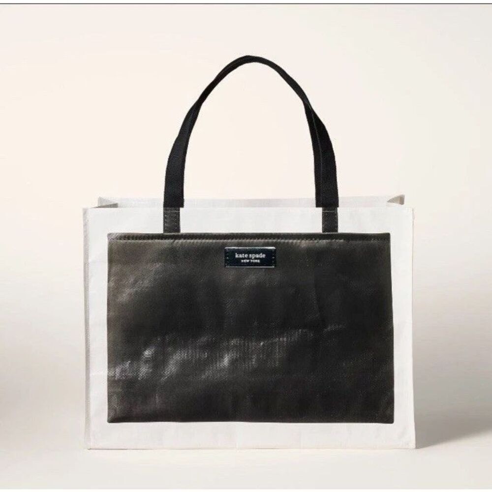 Large Tote Bag Kate spade new york x Target Black White Reusable Shopping Travel